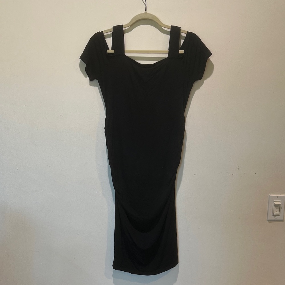 NEW Motherhood Maternity Black Midi Dress Size Medium